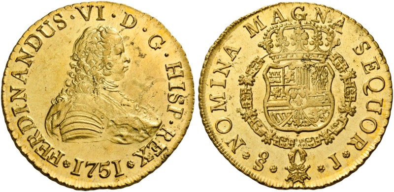 Monete d’oro dei paesi dell’Oltreoceano. Cile. Ferdinando VI, 1746-1760. 

Da ...