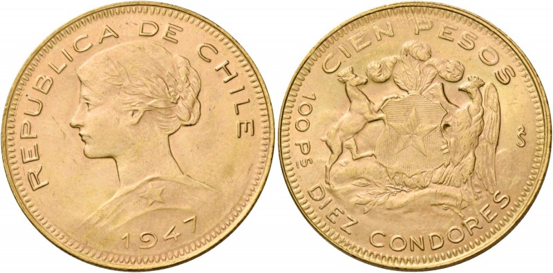 Monete d’oro dei paesi dell’Oltreoceano. Cile. Repubblica, dal 1818. 

Da 100 ...