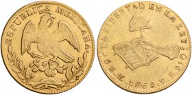 Monete d’oro dei paesi dell’Oltreoceano. Messico. Prima Repubblica, 1823-1864. 

Da 8 escudos 1862 Guanajuato, AV 27,00 g. Friedberg 72 KM 383.7.
q...