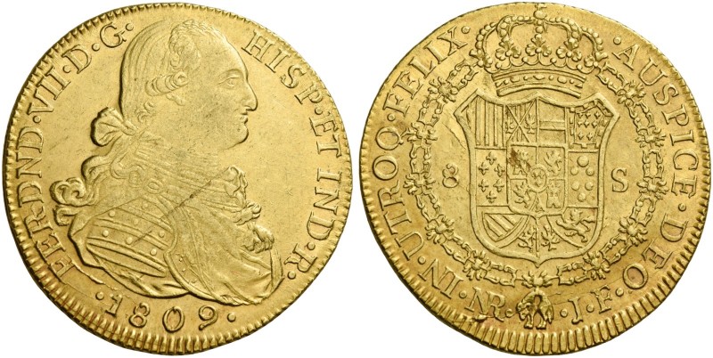 Monete d’oro dei paesi dell’Oltreoceano. Regno di Spagna. Monetazione per le col...