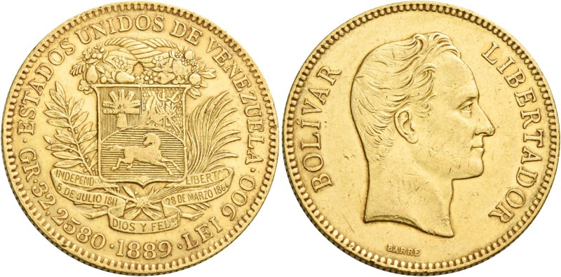 Monete d’oro dei paesi dell’Oltreoceano. Venezuela. Repubblica, dal 1823. 

Da...