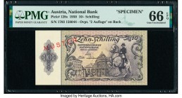 Austria Austrian National Bank 10 Schilling 2.1.1950 Pick 128s Specimen PMG Gem Uncirculated 66 EPQ. 

HID09801242017

© 2020 Heritage Auctions | All ...