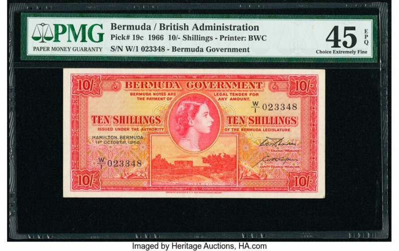 Bermuda Bermuda Government 10 Shillings 1.10.1966 Pick 19c PMG Choice Extremely ...
