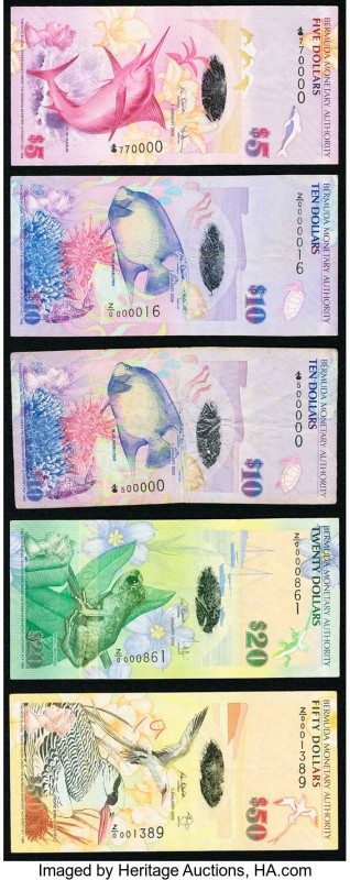 Bermuda Group Lot of 5 Examples Very Fine. (3) Replacement and (2) Onion prefix ...