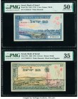 Israel Bank of Israel 1 Lira; 10 Lirot 1955 / 5715 Pick 25a; 27b Two Examples PMG About Uncirculated 50 EPQ; Choice Very Fine 35. 

HID09801242017

© ...