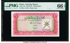 Oman Oman Currency Board 1 Rial Omani ND (1973) Pick 10a PMG Gem Uncirculated 66 EPQ. 

HID09801242017

© 2020 Heritage Auctions | All Rights Reserved...