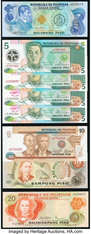 Philippines Group Lot of 33 Examples Crisp Uncirculated. Includes (22) Replaceme...