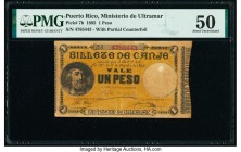 Puerto Rico Ministerio de Ultramar 1 Peso 17.8.1895 Pick 7b PMG About Uncirculated 50. Toned.

HID09801242017

© 2020 Heritage Auctions | All Rights R...