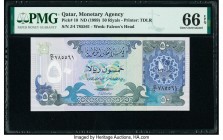 Qatar Qatar Monetary Agency 50 Riyals ND (1989) Pick 10 PMG Gem Uncirculated 66 EPQ. 

HID09801242017

© 2020 Heritage Auctions | All Rights Reserved