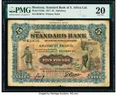 Rhodesia Standard Bank of South Africa 5 Pounds 1.1.1917 Pick S139a PMG Very Fine 20. Rust is mentioned.

HID09801242017

© 2020 Heritage Auctions | A...