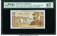Saint Pierre and Miquelon Caisse Centrale de la France d'Outre-Mer 20 Francs ND (1950-60) Pick 24 PMG Superb Gem Unc 67 EPQ. 

HID09801242017

© 2020 ...