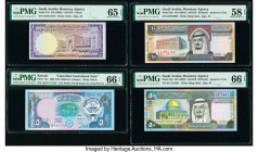Saudi Arabia and Kuwait Group Lot of Four Graded Examples PMG Gem Uncirculated 66 EPQ (2); Gem Uncirculated 65 EPQ; Choice About Unc 58 EPQ. 

HID0980...