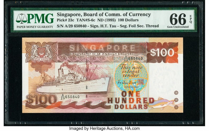 Singapore Board of Commissioners of Currency 100 Dollars ND (1995) Pick 23c TAN#...