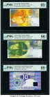 Switzerland; Netherlands National Bank; Nederlandsche Bank 10; 50 Franken; 10 Gulden 1995; 2006; 1997 Pick 66a; 71c; 99 Three Examples PMG Gem Uncircu...