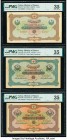 Turkey Ministry of Finance 1 Livre ND (1912); ND (1913); ND (1916-17) Pick 84; 90b; 99b Three Examples PMG Choice Very Fine 35 (3). Pick 84; stains. P...