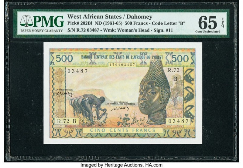 West African States Banque Centrale des Etats de L'Afrique de L'Ouest, Benin 500...