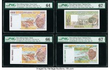 West African States Group Lot of 8 Graded Examples PMG Superb Gem Unc 67 EPQ (5); Gem Uncirculated 66 EPQ (2); Choice Uncirculated 64. 

HID0980124201...