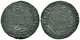 Fernando e Isabel (1474-1504). 4 maravedís. Toledo. M. (Cal-152). (Rs-773). Ae. 9,84 g. Castillo entre T -M. Muy rara. No más de 20 ejemplares conocid...