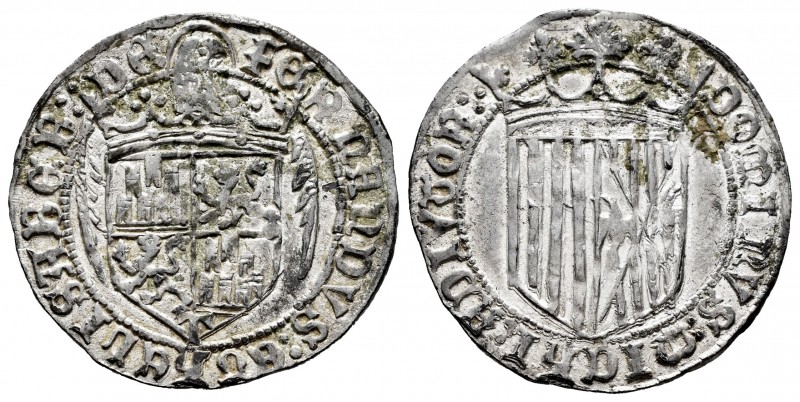 Fernando e Isabel (1474-1504). 1 real. Toledo. (Cal-459). (Lf-C7.0.1). Anv.: FER...