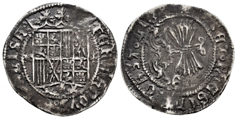 Fernando e Isabel (1474-1504). 1 real. Granada. (Cal-363 var). (Lf-F4.4.2). Anv....