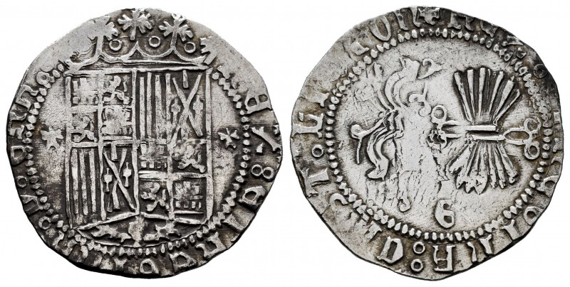 Fernando e Isabel (1474-1504). 1 real. Granada. (Cal-365 var). (Lf-F4.4.1 var). ...