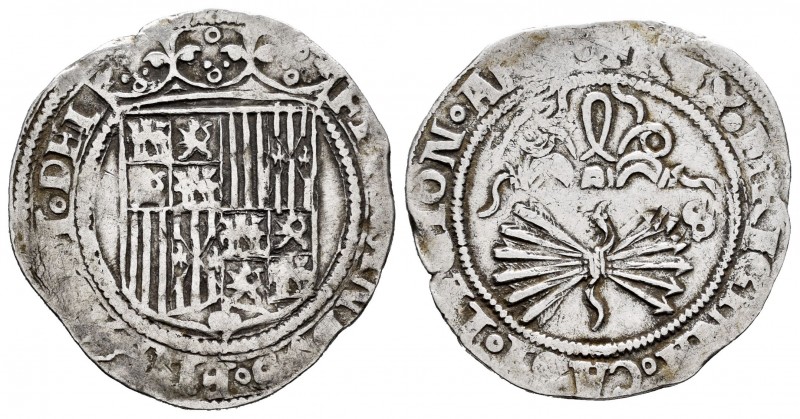 Fernando e Isabel (1474-1504). 1 real. Sevilla. (Cal-408). (Lf-F6.0.14). Anv.: F...