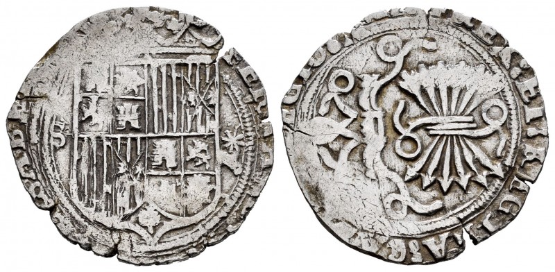 Fernando e Isabel (1474-1504). 1 real. Sevilla. (Cal-420). (Lf-F6.4.2). Ag. 3,38...