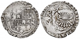Fernando e Isabel (1474-1504). 1 real. Sevilla. (Cal-420). (Lf-F6.4.2). Ag. 3,38 g. Escudo entre S y *. Recortada. MBC-. Est...40,00. 

ENGLISH DESC...