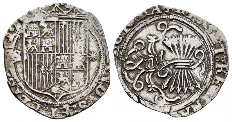 Fernando e Isabel (1474-1504). 1 real. Sevilla. (Cal-420). (Lf-F6.4.2). Ag. 3,36...