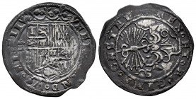 Fernando e Isabel (1474-1504). 1 real. Sevilla. (Cal 2008-374). (Lf-F6.5.7). Ag. 3,35 g. Armiño a izquierda del escudo. Escasa. MBC+. Est...100,00. 
...