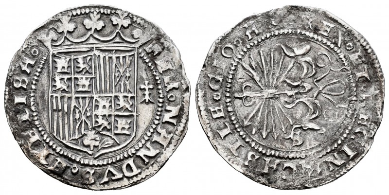 Fernando e Isabel (1474-1504). 1 real. Sevilla. (Cal-431). (Lf-F6.5.6). Anv.: .....