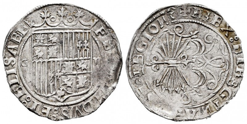 Fernando e Isabel (1474-1504). 2 reales. Granada. (Cal-498 var). (Lf-G4.3.6). An...