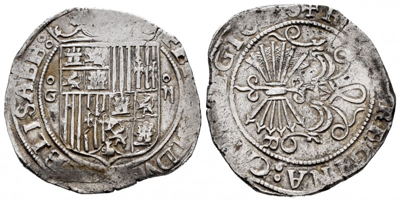 Fernando e Isabel (1474-1504). 2 reales. Granada. (Cal-498 var). (Lf-G4.3.7). An...