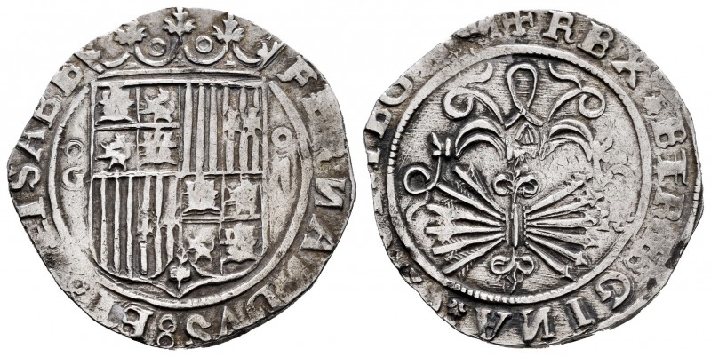 Fernando e Isabel (1474-1504). 2 reales. Granada. (Cal-498 var). (Lf-G4.3.10). A...