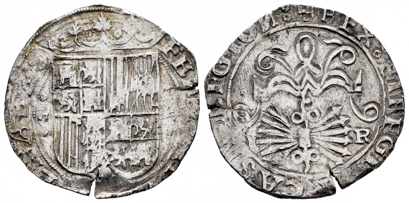 Fernando e Isabel (1474-1504). 2 reales. Granada. (Cal-498 var). (Lf-G4.3.12). R...