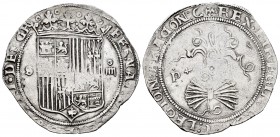 Fernando e Isabel (1474-1504). 4 reales. Sevilla. (Cal-555). (Lf-no cita esta posición). Anv.: FERNANDVS ET ELISABET DEI GR. Rev.: + REX ET REGINA CAS...