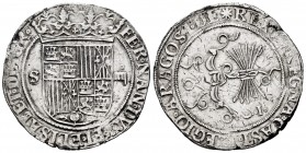 Fernando e Isabel (1474-1504). 4 reales. Sevilla. I. (Cal-559). (Lf-H5.3.4). Anv.: FER·NANDVS ET ELISABET DEI GR. Rev.: * REX ET REGINA CAST LEGIO ARA...
