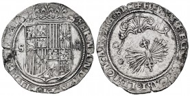 Fernando e Isabel (1474-1504). 4 reales. Sevilla. (Cal-561). (Lf-5.5.11 similar). Anv.: FERNADVS: ET: ELISABET: DEI. Rev.: + RE:· ET REGI(NA)· CAST· L...