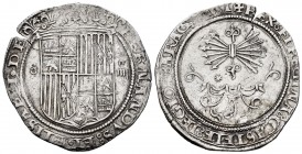 Fernando e Isabel (1474-1504). 4 reales. Sevilla. (Cal-561). (Lf-H5.5.8 similar). Anv.: FERNANDVS: ET· ELISABET· DE. Rev.: + REX: ET REGINA: CASTELE: ...