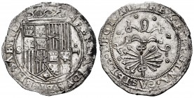 Fernando e Isabel (1474-1504). 4 reales. Sevilla. (Cal-564, sin roeles). (Lf-no cita). Anv.: FERNANDVS ET ELISABETD. Rev.: + REX ETREGINA CASTELE LEGI...