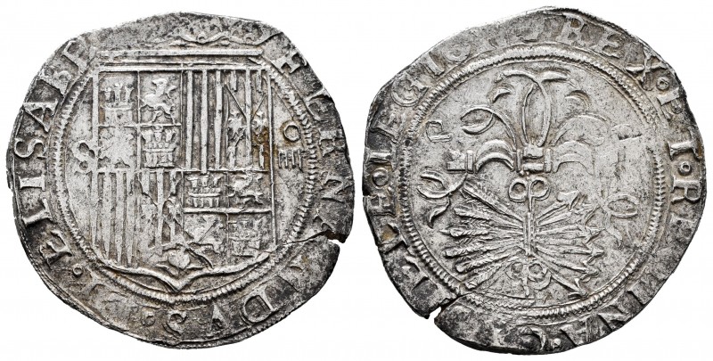 Fernando e Isabel (1474-1504). 4 reales. Sevilla. (Cal-no cita). (Lf-no cita). A...