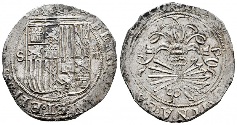 Fernando e Isabel (1474-1504). 4 reales. Sevilla. (Cal-564). (Lf-H5.6.7). Rev.: ...