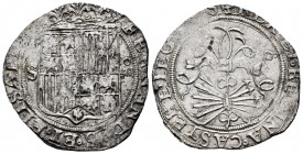 Fernando e Isabel (1474-1504). 4 reales. Sevilla. (Cal-564). (Lf-H5.6.21). Rev.: ...LEGIO(NI)S. Ag. 13,63 g. Escudo entre S - IIII. Ensayador d cuadra...