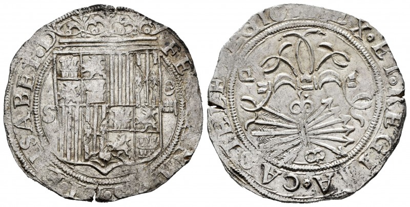 Fernando e Isabel (1474-1504). 4 reales. Sevilla. (Cal-564). (Lf-H5.6.47). Anv.:...