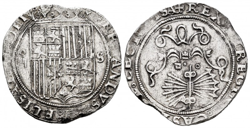 Fernando e Isabel (1474-1504). 4 reales. Sevilla. (Cal-565 var). (Lf-H5.6.64). R...