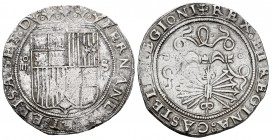 Fernando e Isabel (1474-1504). 4 reales. Sevilla. (Cal-565). (Lf-H5.6.65). Anv.: FERNANDVS: ET: ELISABET: D. Rev.: + REX: ET REGINA: CASTELE: LEGIONI....