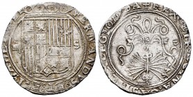 Fernando e Isabel (1474-1504). 4 reales. Sevilla. (Cal-565). (Lf-H5.6.68). Anv.: FERNANDVS: ET: ELISABET: DEI. Rev.: + REX: ET REGINA: CASTELE: LEGION...