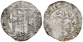 Fernando e Isabel (1474-1504). 4 reales. Sevilla. (Cal-564). (Lf-H5.6.73). Anv.: FERNANDVS ET ELISABET DEI. Rev.: + REX ET REGINA CASTELE LEGIONIS ·. ...