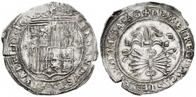 Fernando e Isabel (1474-1504). 8 reales. Sevilla. (Cal-577). (Lf-15.1.26). Anv.: FERNANDVS ET ELISABET DEI G. Rev.: + REX ET REGINA CASTELLE LEGIONIS ...