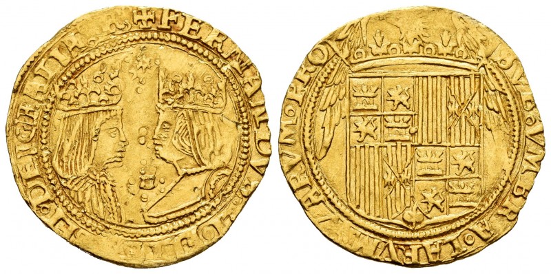 Fernando e Isabel (1474-1504). Doble excelente. Sevilla. (Cal-726). (Tauler-170)...